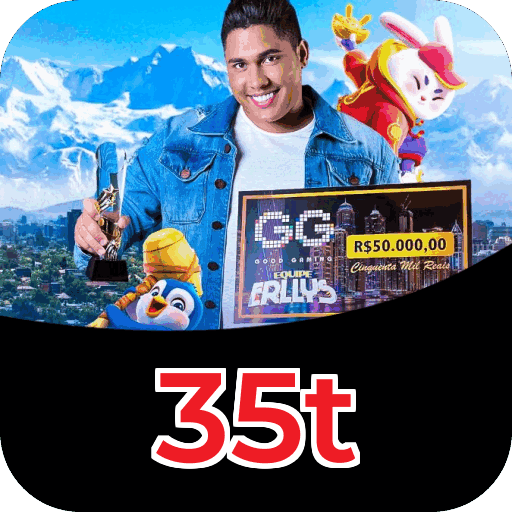 Interface do aplicativo 35t mostrando jogos disponíveis no iOS e Android
